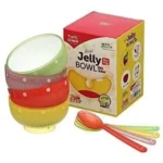 4 Pieces Jelly Bowl with Spoon for Baby and Kids