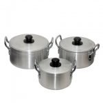 Kinelco Aluminium Pots - Set of 3