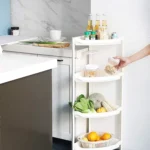 4 Layer Plastic White Corner Shelf