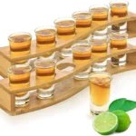 6 wooden shot glass holder
