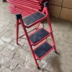 3 step Ladder -Red