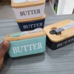 Glass Butter Dish With Scoop Spoon