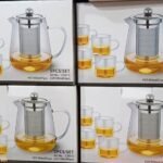 5pieces Glass Teapot Set