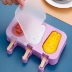 Flat Silicone Ice cream Mold with Stick