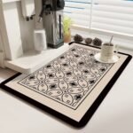 Pattern Kitchen Absorbent Mat - Oval