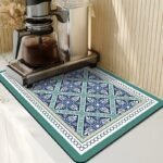 Pattern Kitchen Absorbent Mat - Green