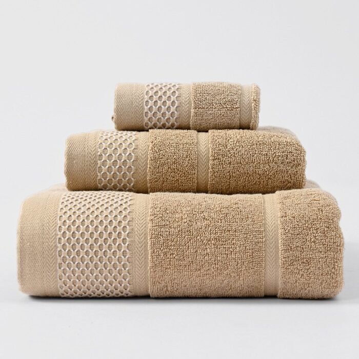 3 in 1 Cotton Towel - Nude - Image 1