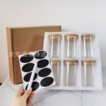 Spice Bamboo Glass Container